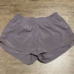 Lululemon Hotty Hot Shorts High Rise Lined Athletic Dusty Purple 4" Womens 8